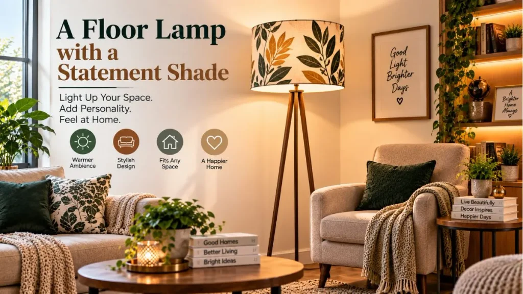 A Floor Lamp with a Statement Shade