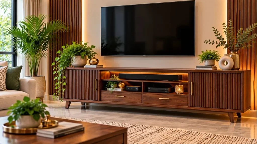 A Media Console Cabinet