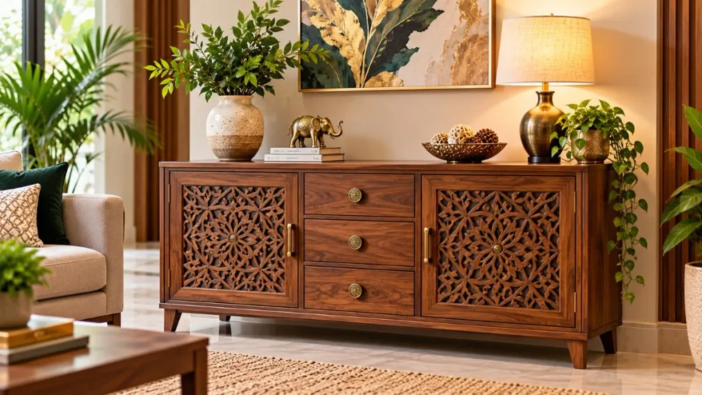 A Wooden Accent Cabinet