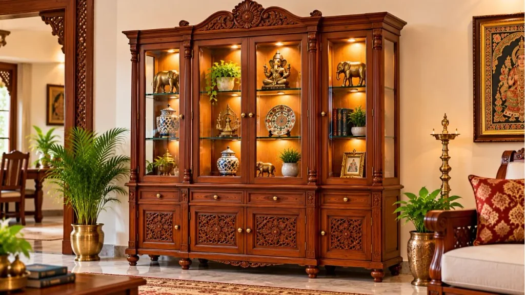 A Wooden Display Cabinet