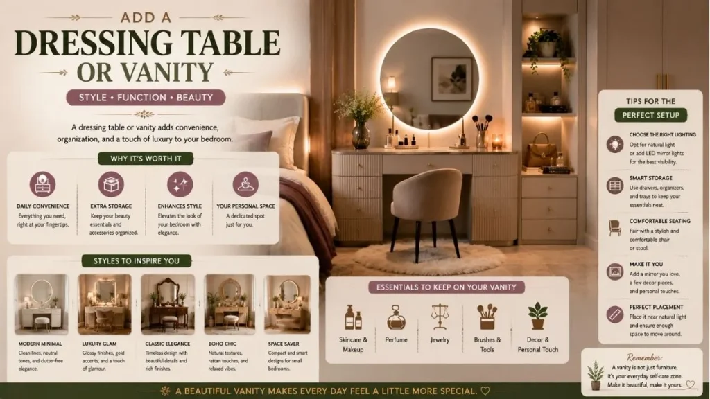 Add a Dressing Table or Vanity