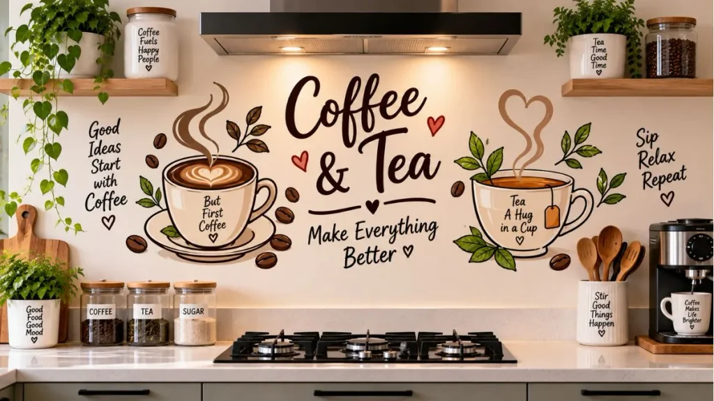 Coffee and Tea Theme Stickers