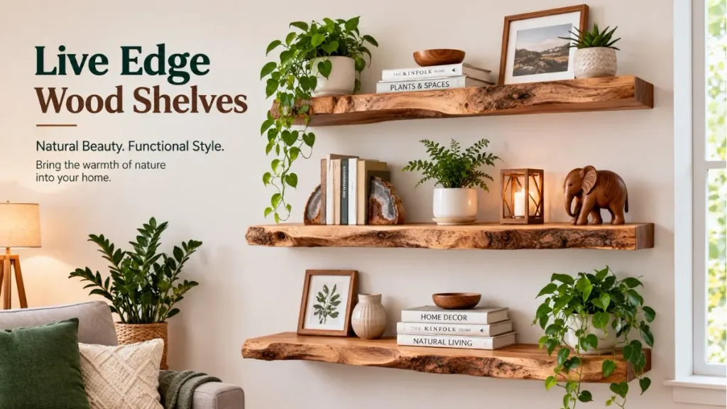 Live Edge Wood Shelves
