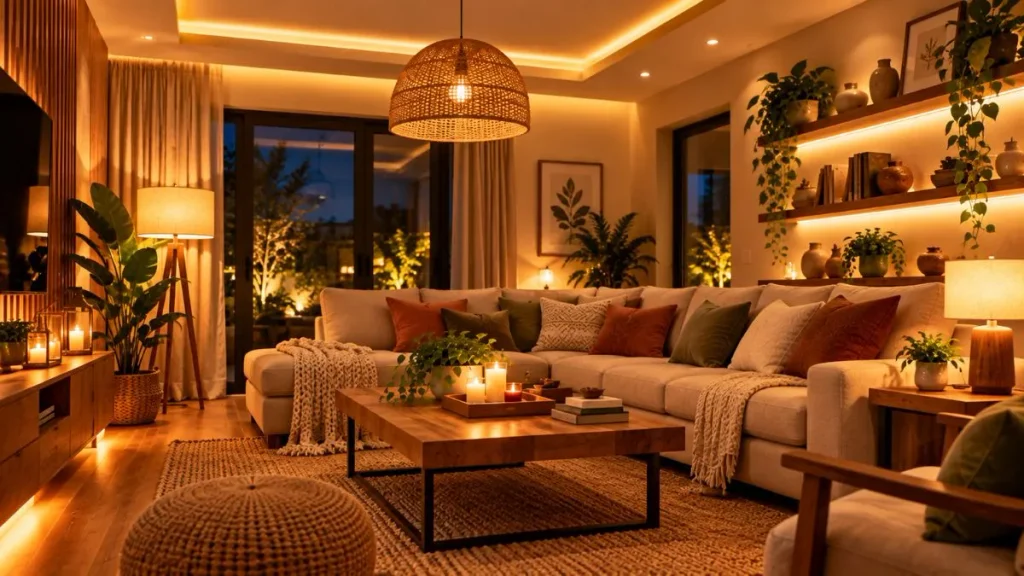 Warm, Layered Lighting