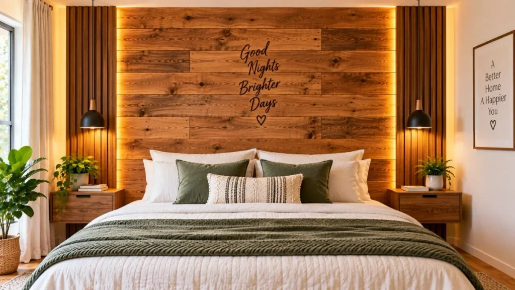 Wooden Headboard Wall