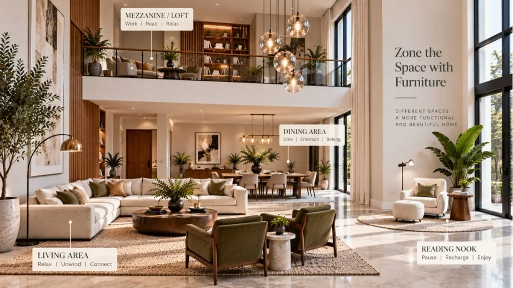 Zone the Space with Furniture