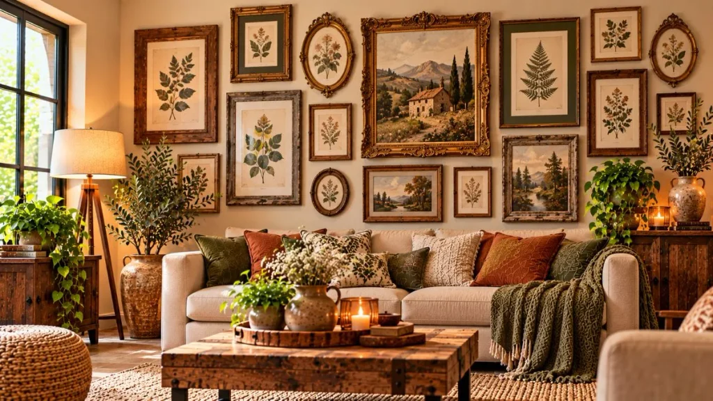 Vintage Frames with Nature Prints